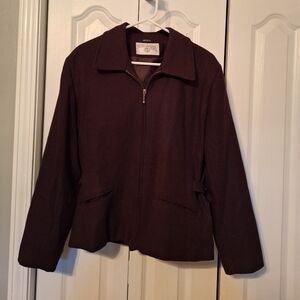 Vintage International Scene Brown Wool Dress Blazer.